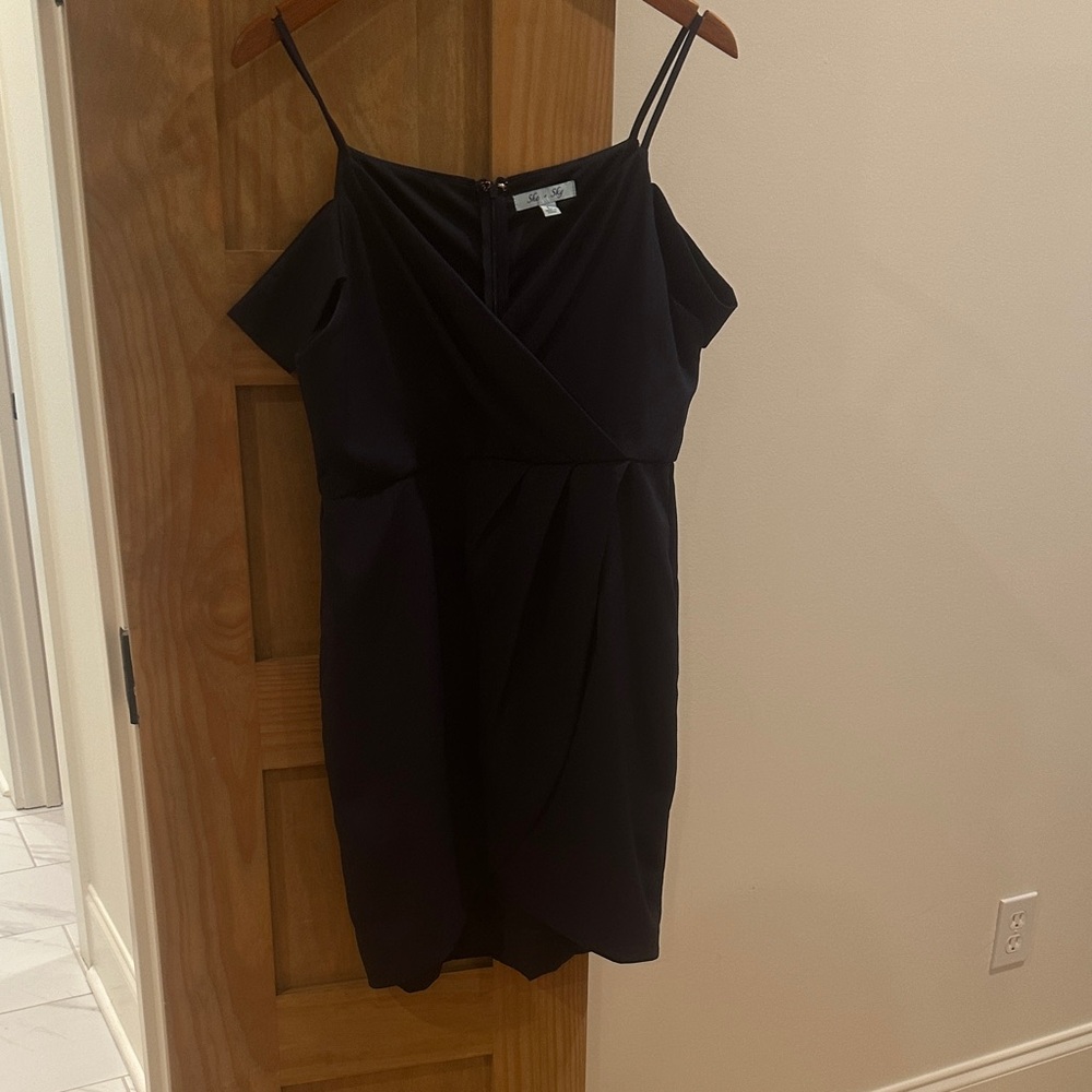 She + Sky Black Mini Dress